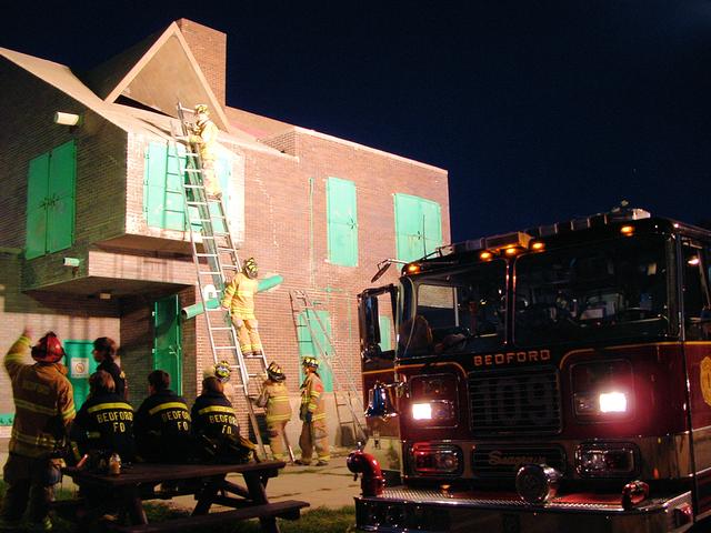Firefighers at the Fire Training Center
